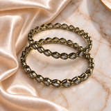 Kundan Tear Drop Line Bangles