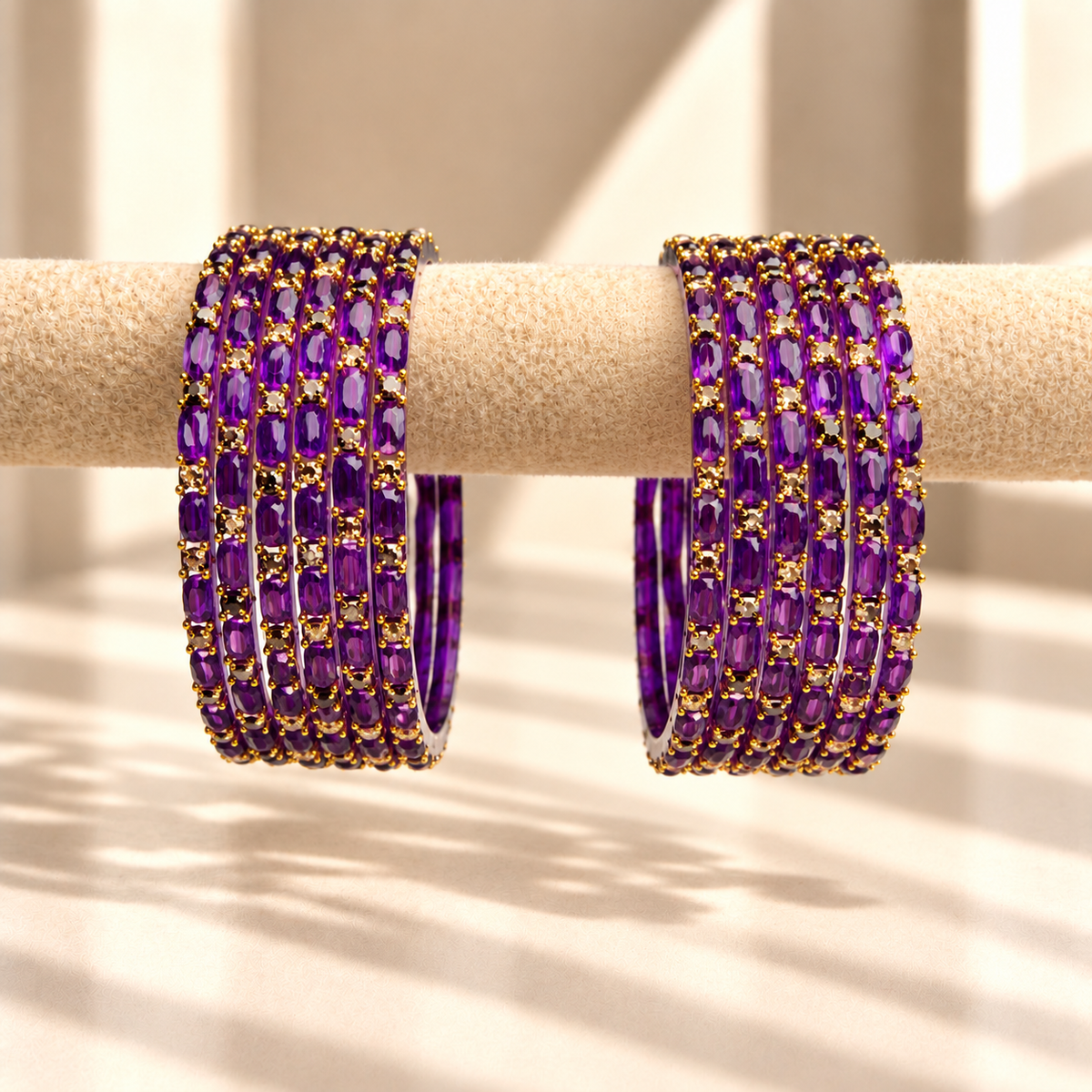 Sparkle Line Stone Bangles