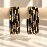 Pearl Line Glass Bangle