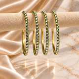Crystal Dot Line Bangles