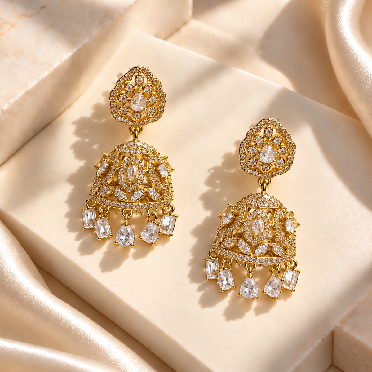 Royal Floral Jhumka Earrings