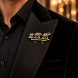 Three Elephant Brooch