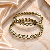 Big Drop Stone Line Bangles