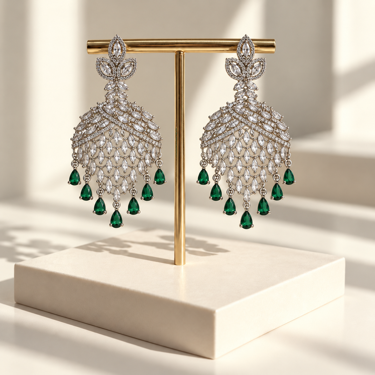 Elegant Leaf Drop Earrings