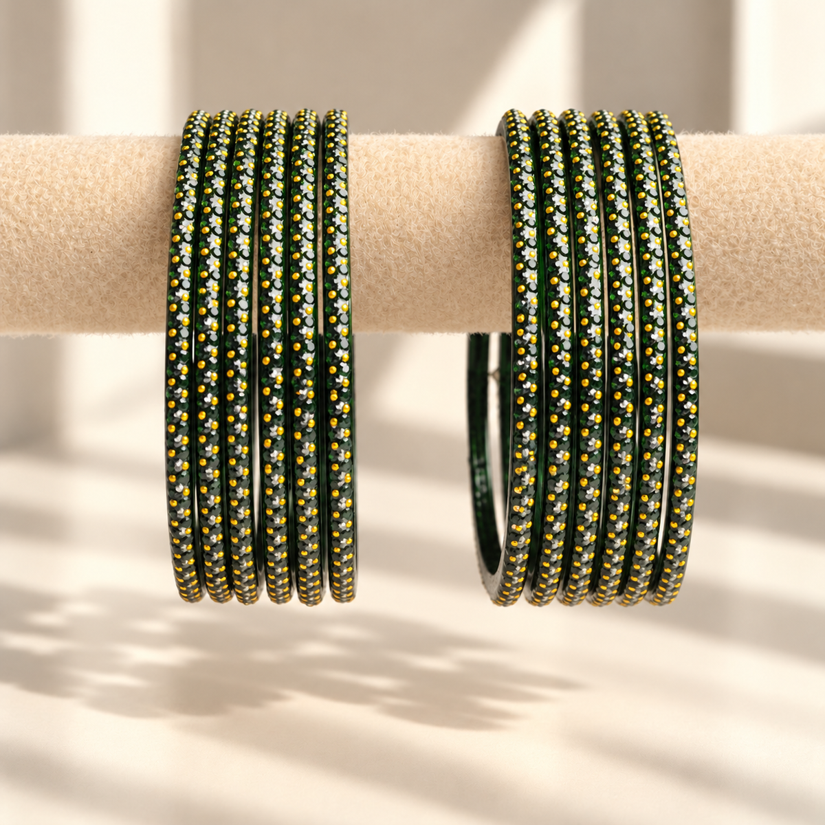 Golden Dot Glass Bangle