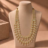 American Diamond Layered Drop Necklace Set
