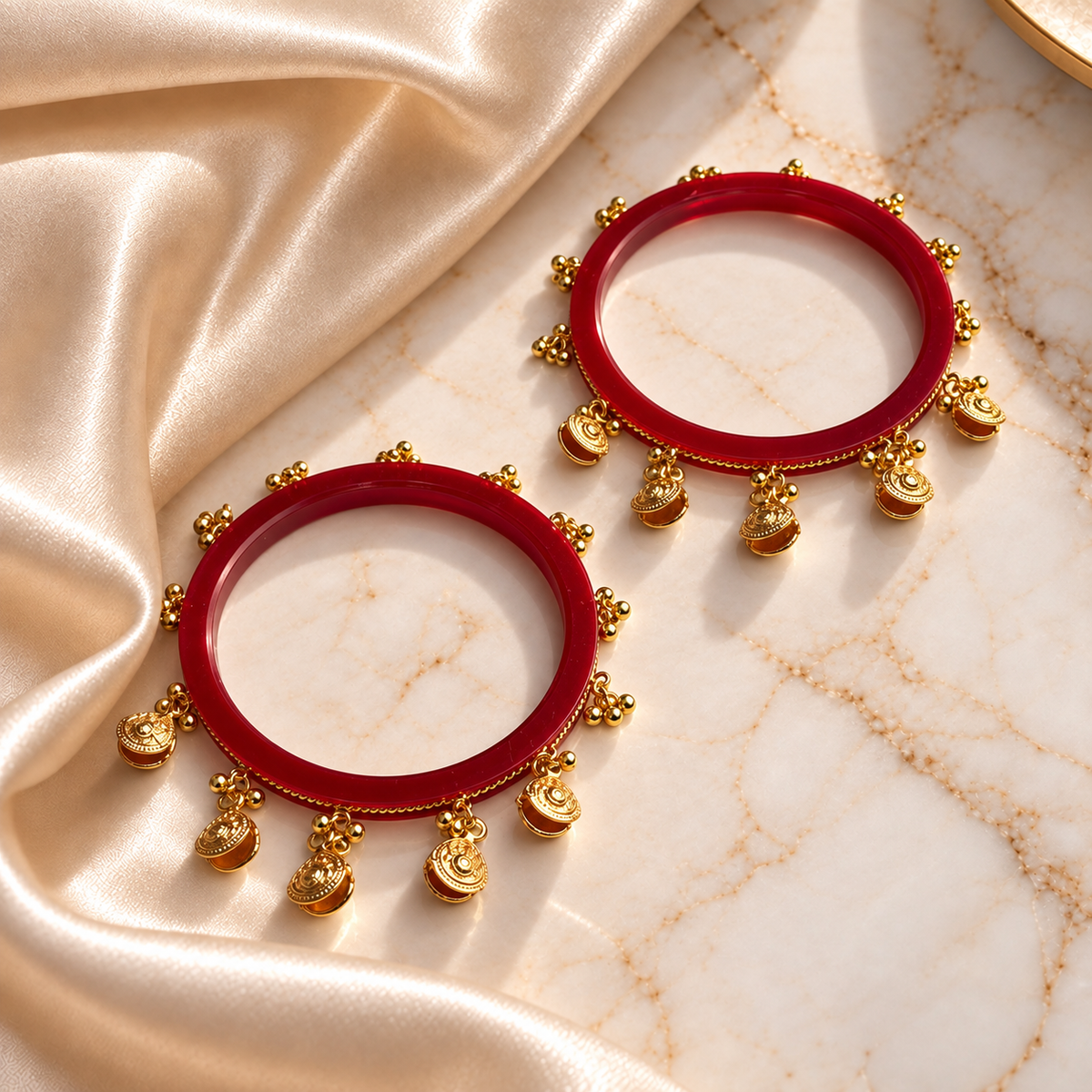 Golden Drop Acrylic Bangles