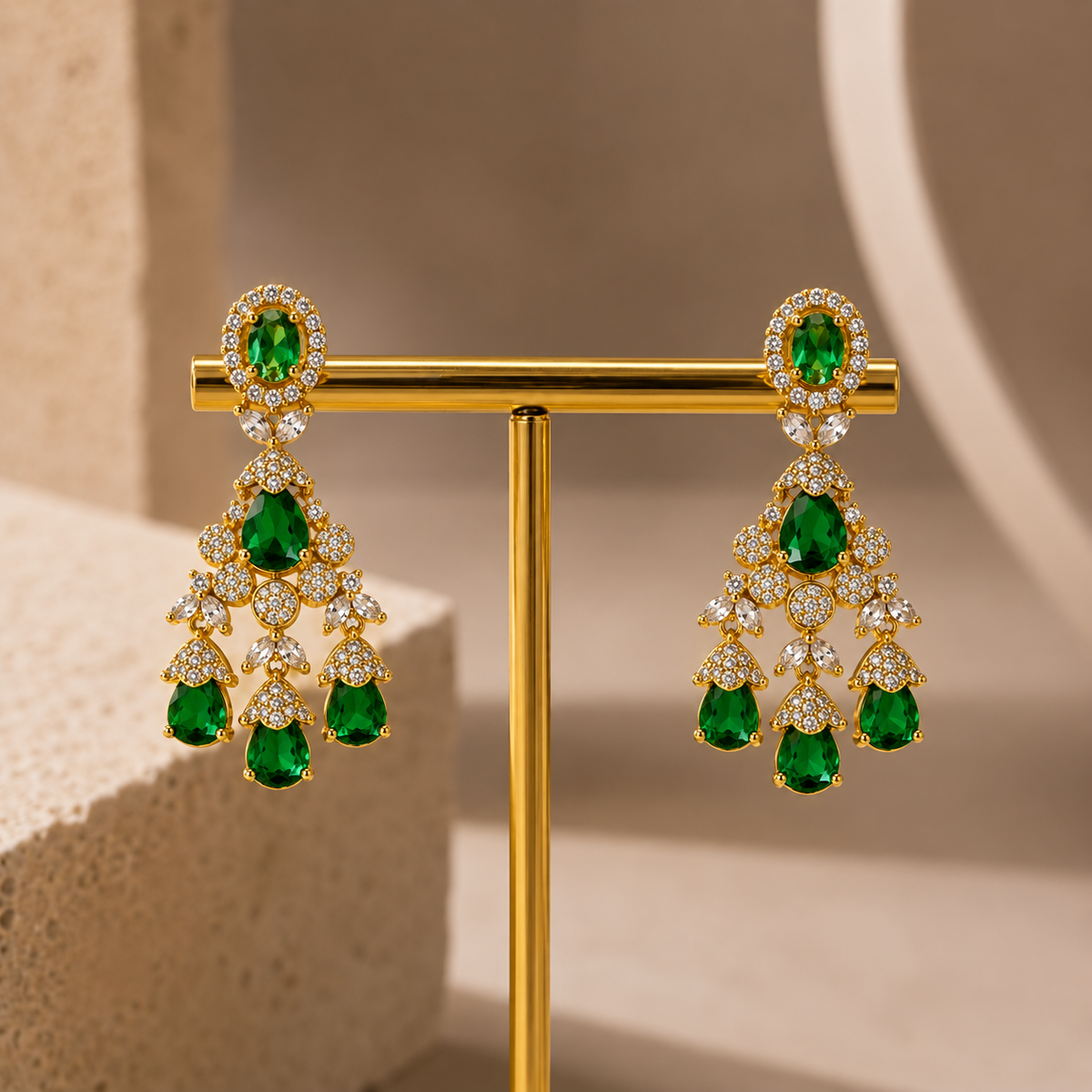 Pear Drop Tiered Necklace Set