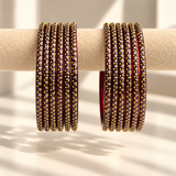 Golden Dot Glass Bangle