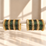 Floral Kundan Stone Bangle Set