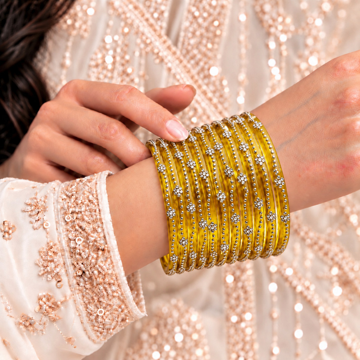 Mini Bloom Glass Bangles