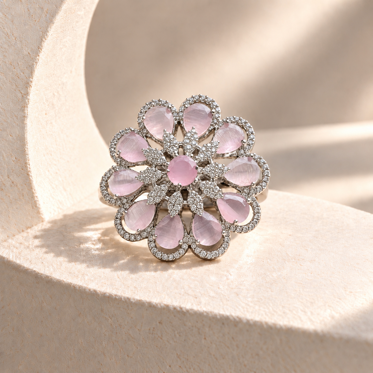 Teardrop Flower Ring