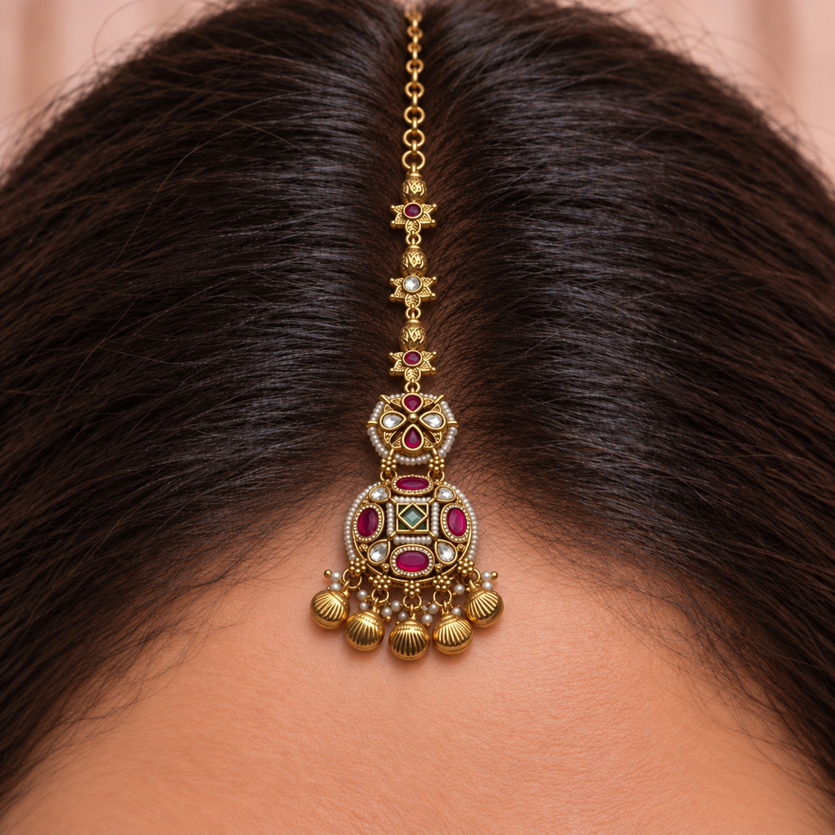 Layered Motif Hair Tikka