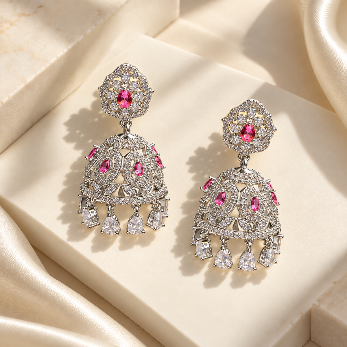 Royal Floral Jhumka Earrings