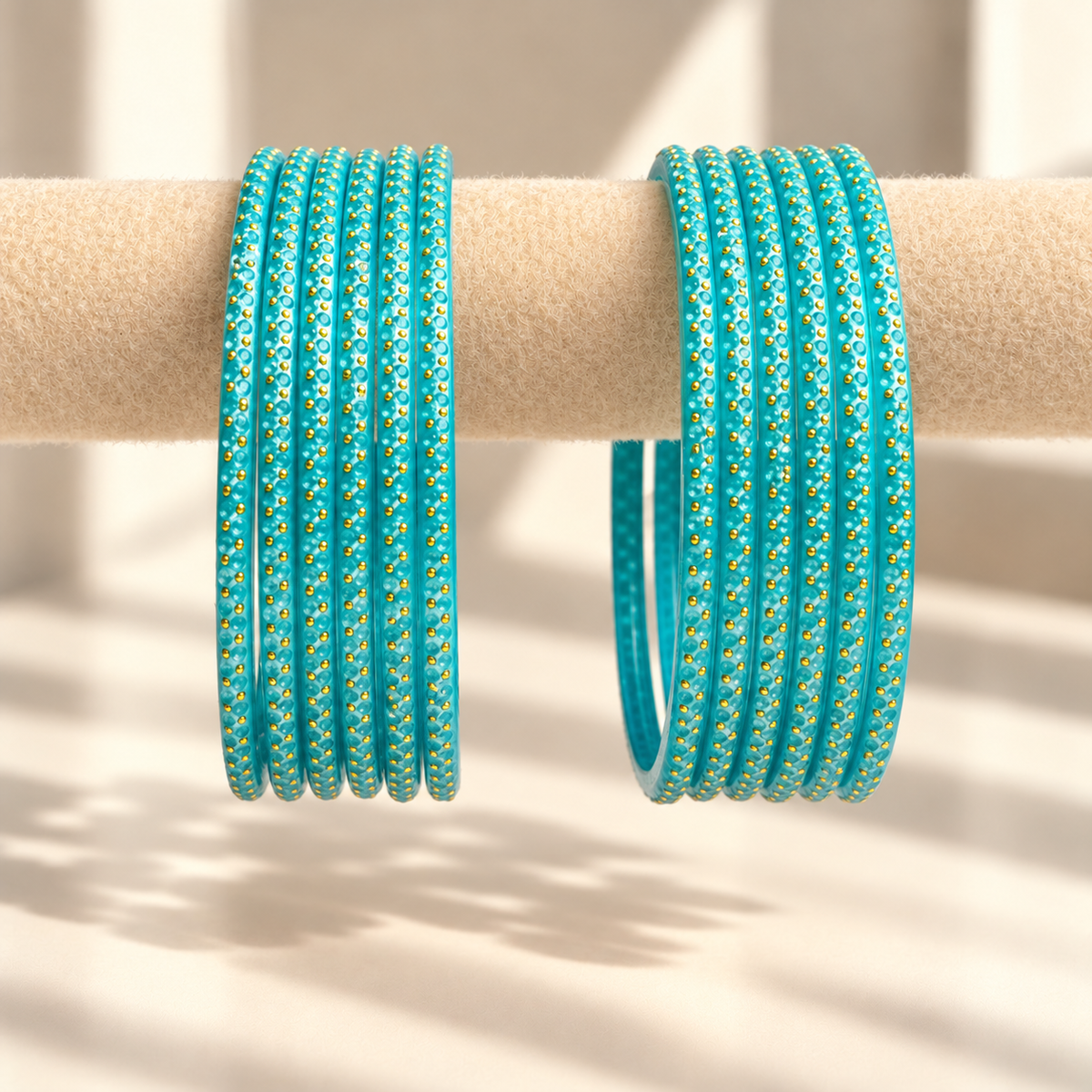 Golden Dot Glass Bangle