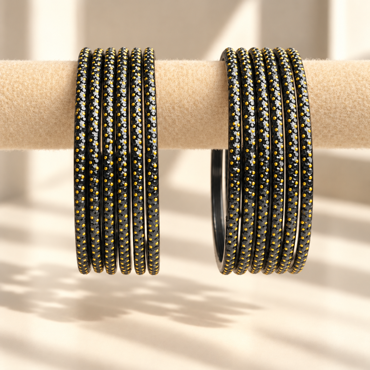 Golden Dot Glass Bangle
