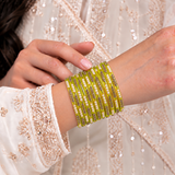 Pearl Line Glass Bangle