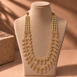 American Diamond Layered Drop Necklace Set