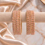 Flower stones glass bangles