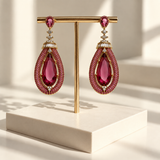Graceful Teardrop Crystal Earrings