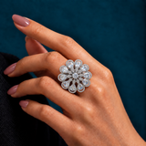 Teardrop Flower Ring