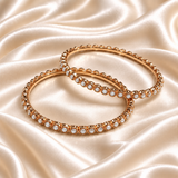 Single Line Dot Kundan Line Bangles