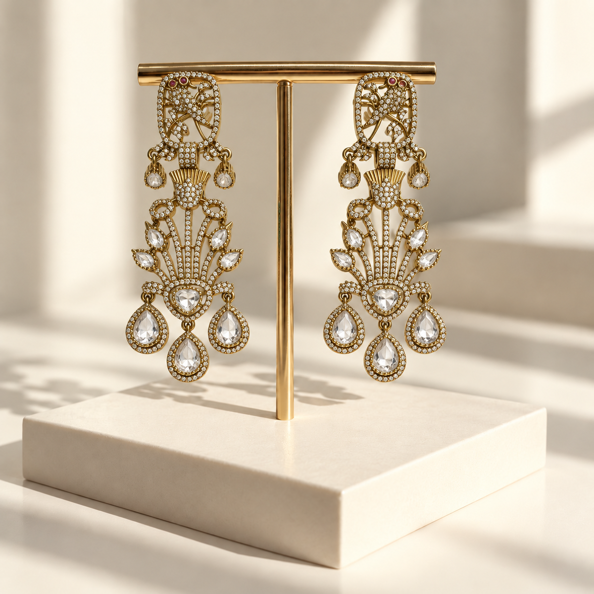 Classic Floral Statement Earrings