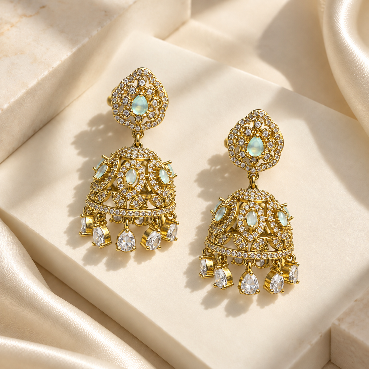 Royal Floral Jhumka Earrings