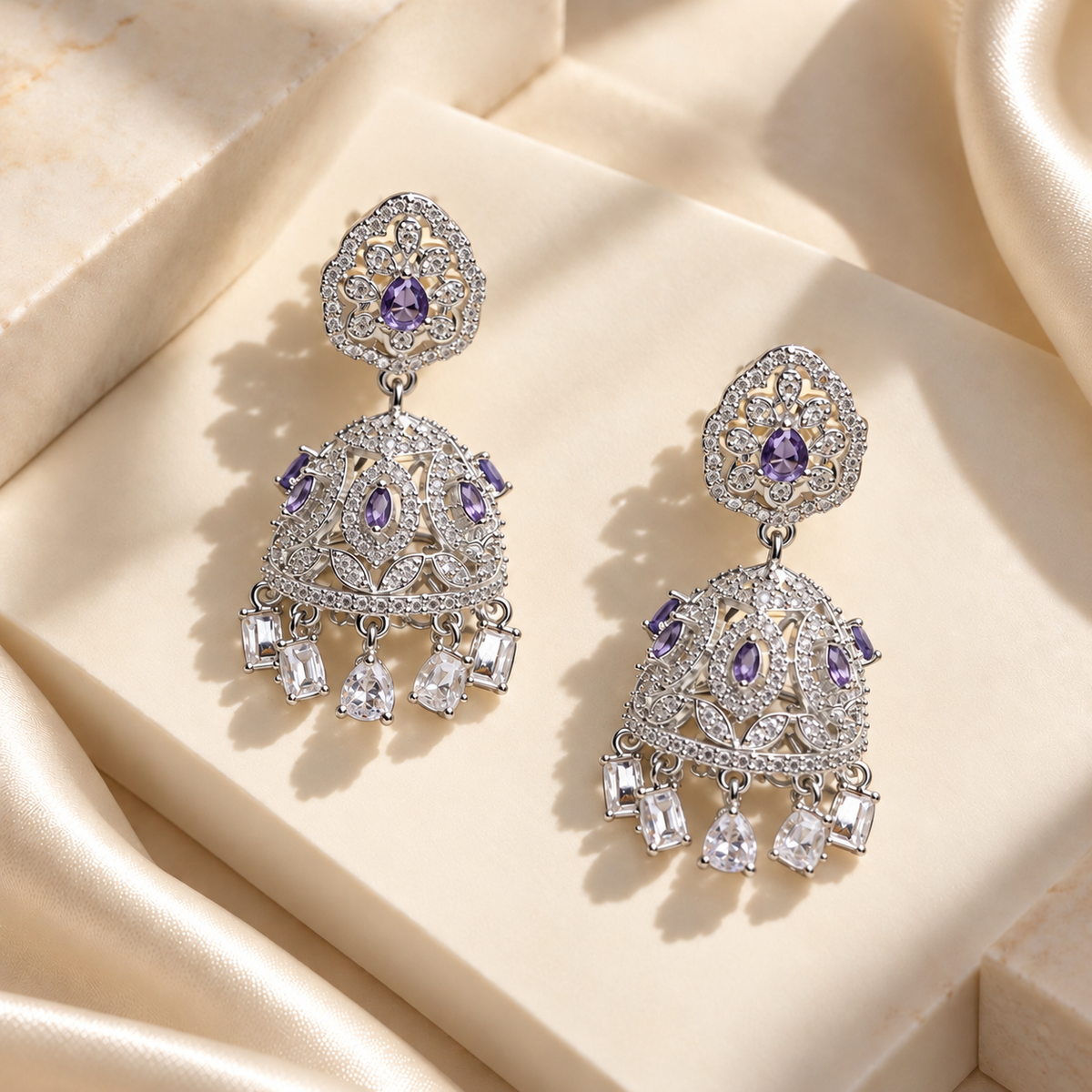 Royal Floral Jhumka Earrings