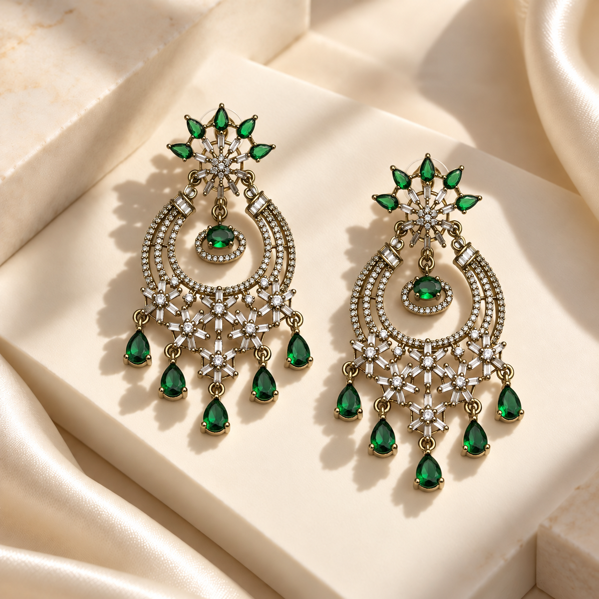 Beautiful Flower Drop Earrings