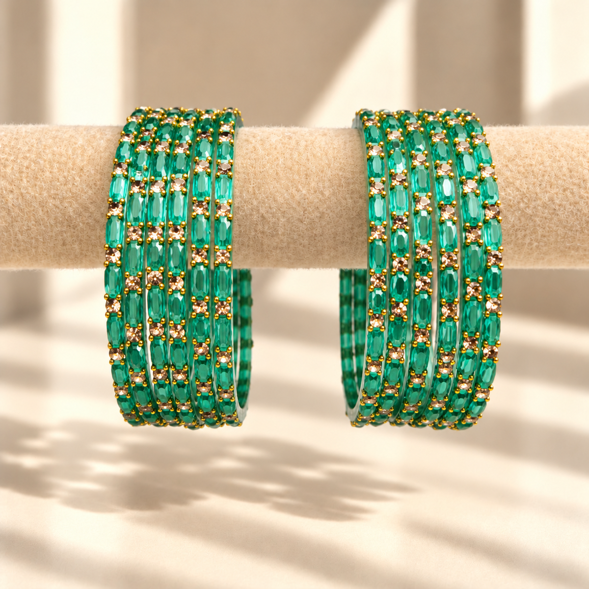 Sparkle Line Stone Bangles