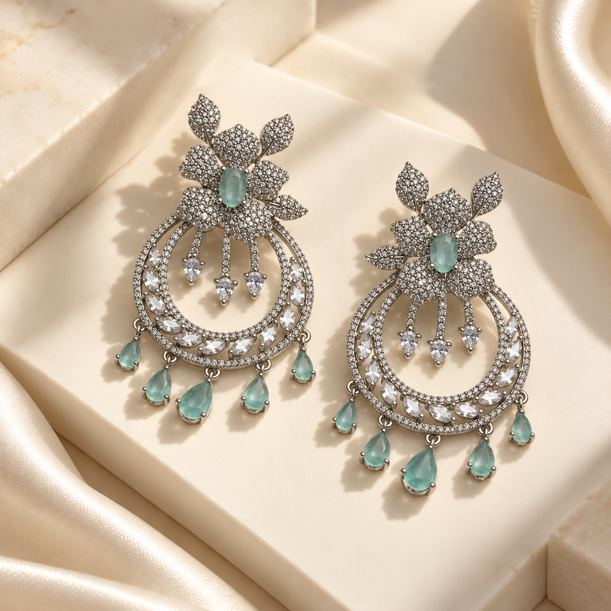Blooming Circle Drop Earrings