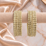 Flower stones glass bangles