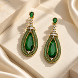 Graceful Teardrop Crystal Earrings