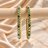 Twin Tone Round Kundan Stone Bangles