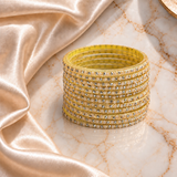 Flower stones glass bangles