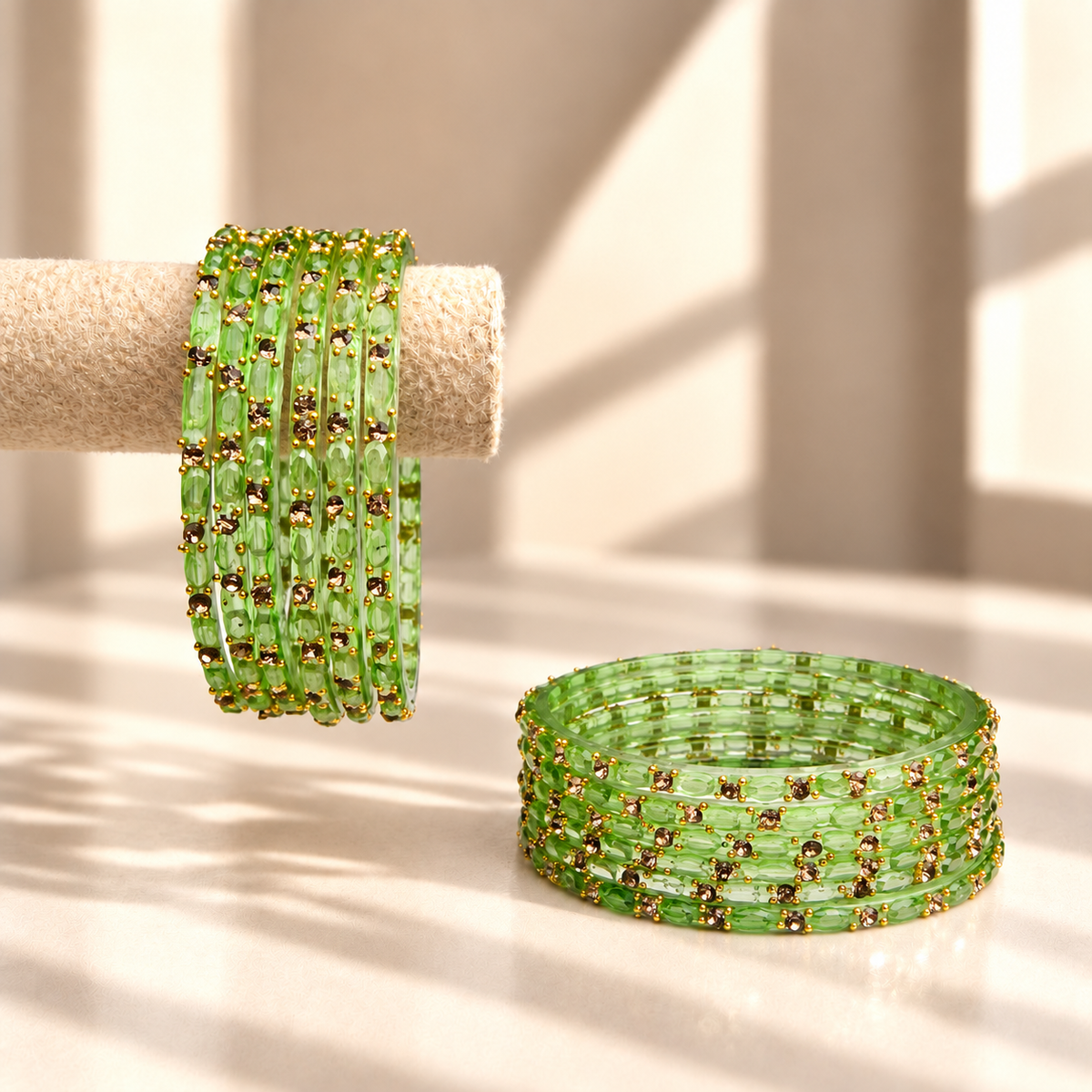 Sparkle Line Stone Bangles