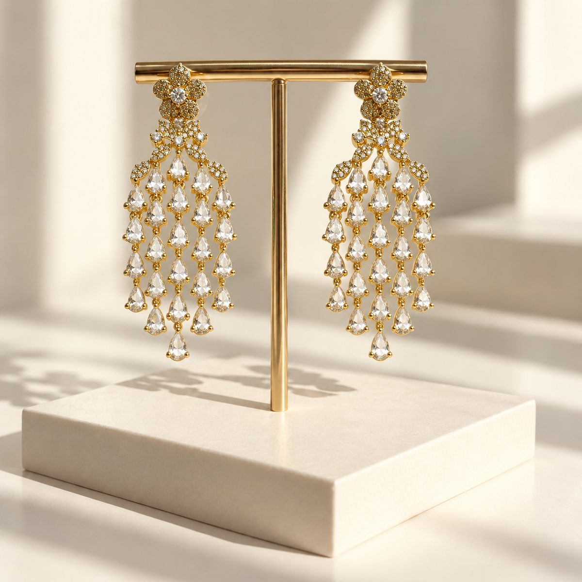 Graceful Leaf Drop Earrings