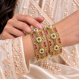 Rajwada Pearl Cutwork Openable Kada