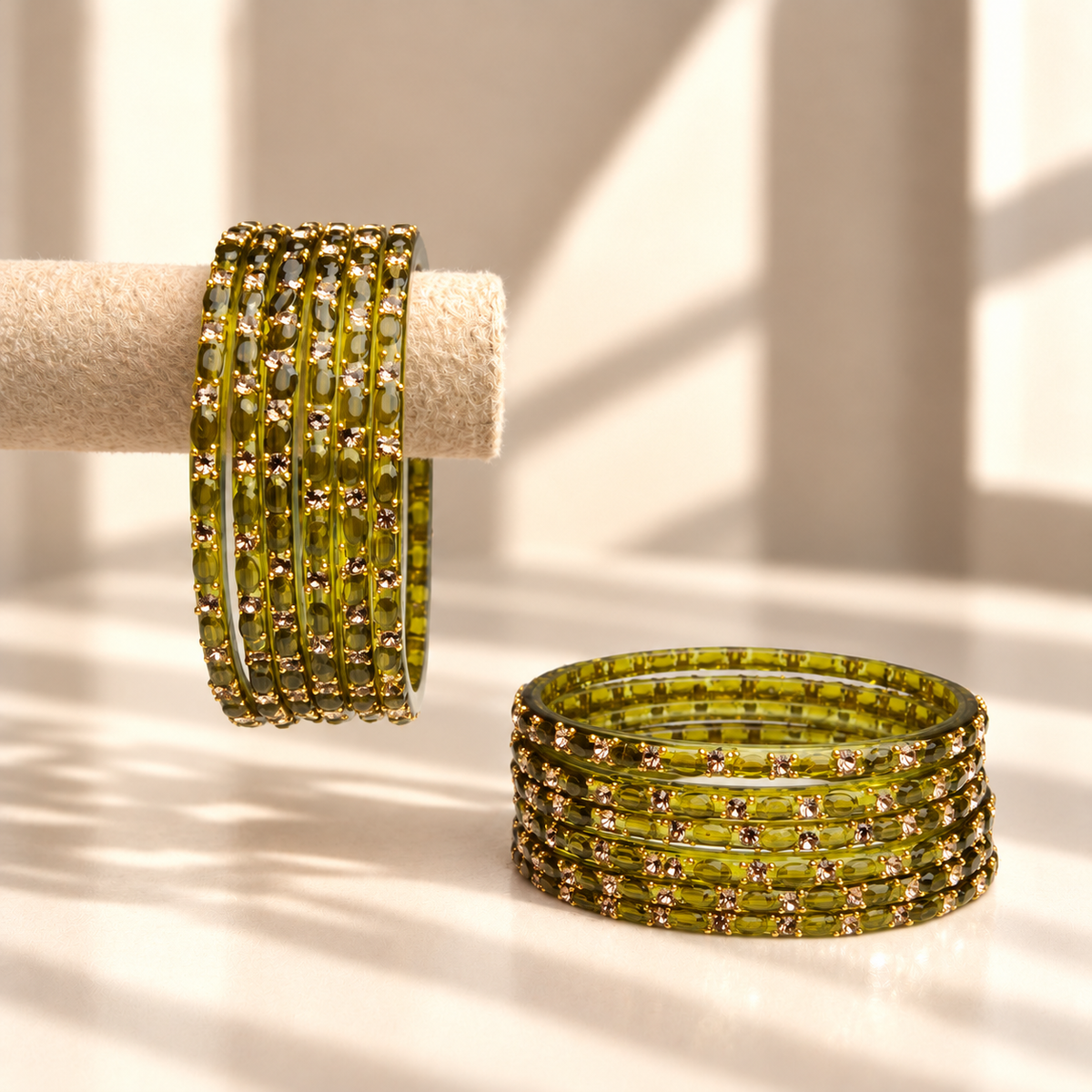 Sparkle Line Stone Bangles