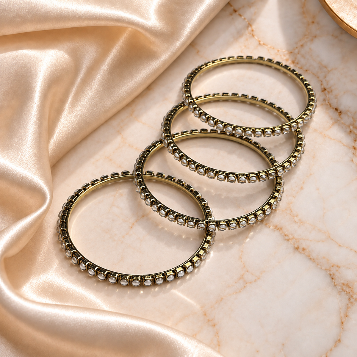 Crystal Dot Line Bangles