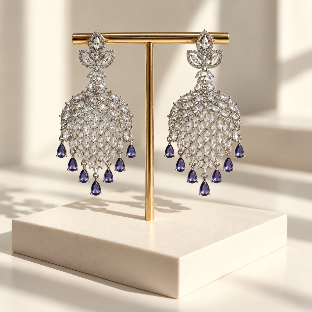 Elegant Leaf Drop Earrings