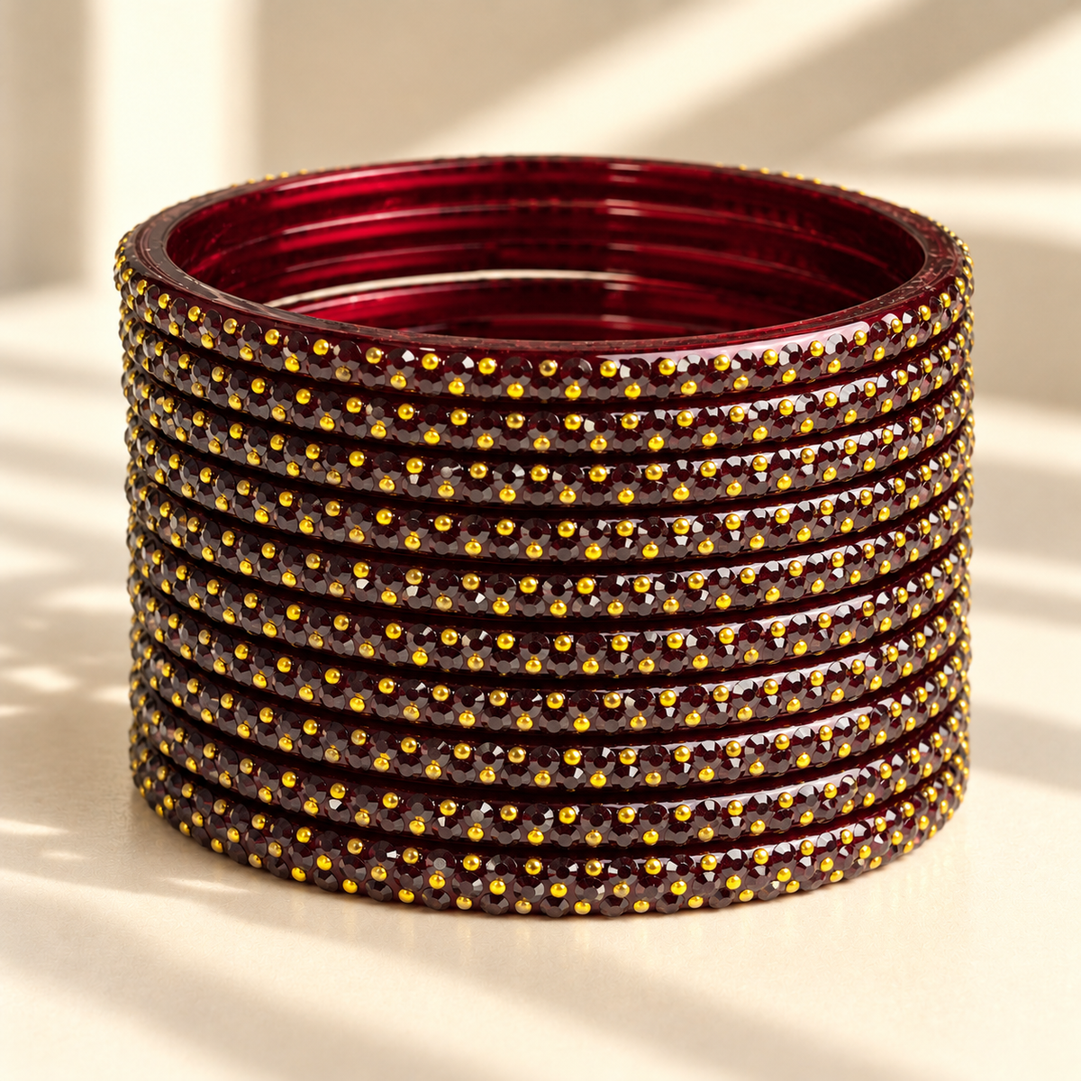 Golden Dot Glass Bangle