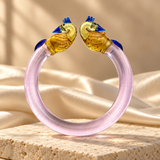 Royal Peacock Design Glass Kada