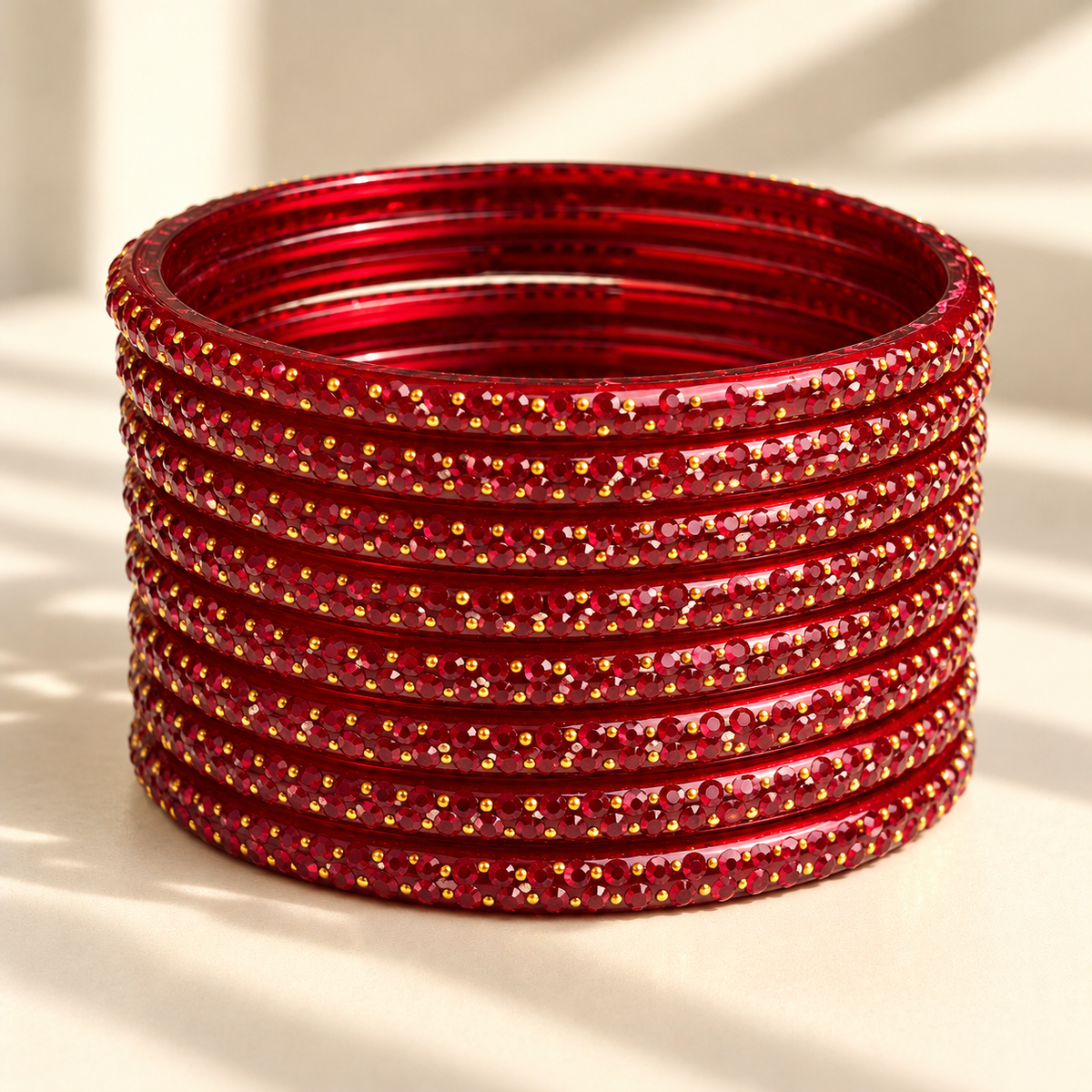 Golden Dot Glass Bangle