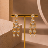 American Diamond Layered Drop Necklace Set