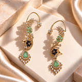 Leaf and Blossom Drop Earrings