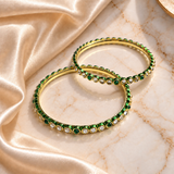 Single Line Dot Kundan Line Bangles