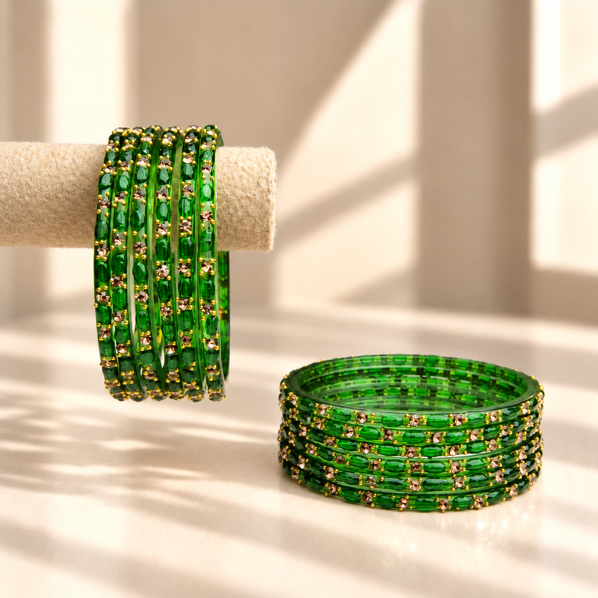 Sparkle Line Stone Bangles