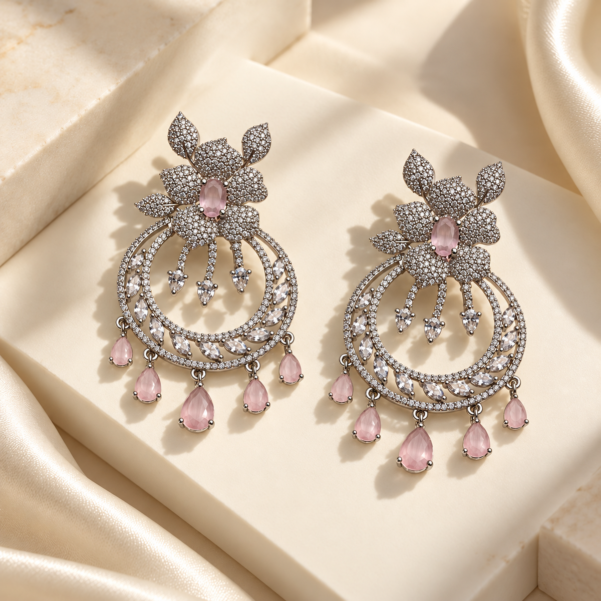 Blooming Circle Drop Earrings